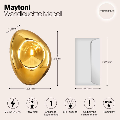 Настенный светильник Maytoni Mabell MOD306WL-01G