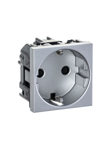 Розетка ABB Zenit с/з 16A 250V со шторками винтовой зажим серебро 2CLA228800N1301 Розетка ABB Zenit с/з 16A 250V со шторками винтовой зажим серебро 2CLA228800N1301