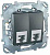 Розетка телефонная 2хRJ11 Schneider Electric Unica MGU5.9090.12ZD