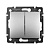 Выключатель двухклавишный Legrand Valena 10A 250V алюминий 770105