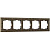 Рамка Werkel Antik на 5 постов бронза WL07-Frame-05 4690389063657