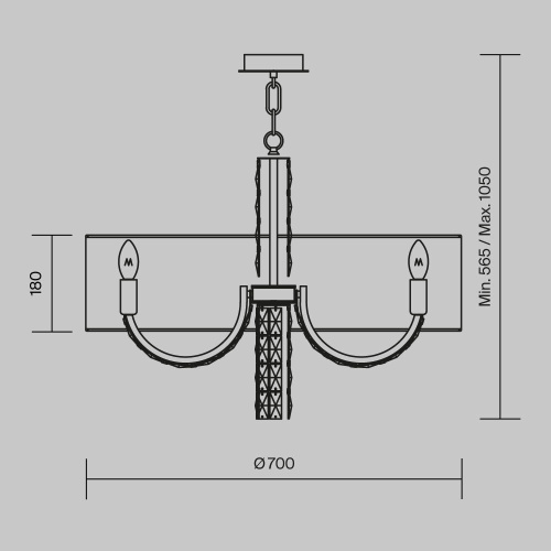 Подвесная люстра Maytoni Talento DIA008PL-06CH