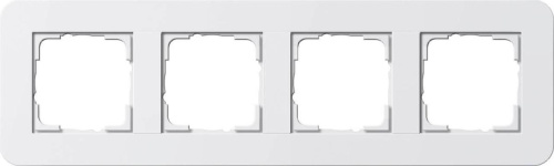 Рамка 4-постовая Gira E3 белый глянцевый 0214410