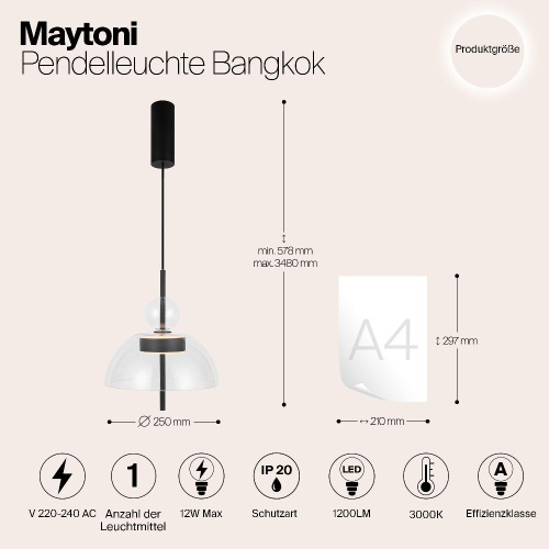 Подвесной светильник Maytoni MOD185PL-L6B3K1 Подвесной светильник Maytoni MOD185PL-L6B3K1