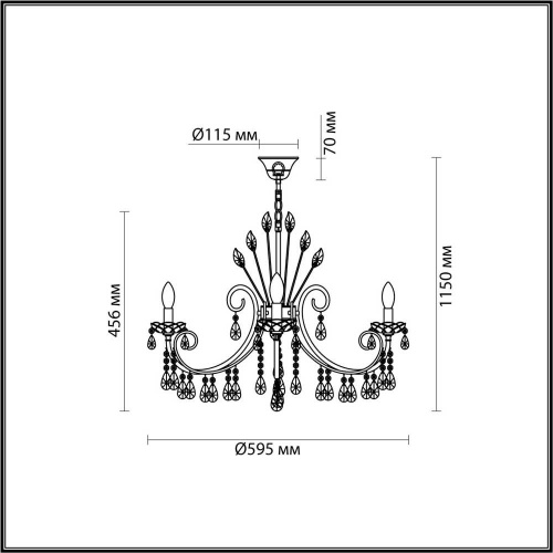 Подвесная люстра Odeon Light Hall Versia 4977/6 Подвесная люстра Odeon Light Hall Versia 4977/6