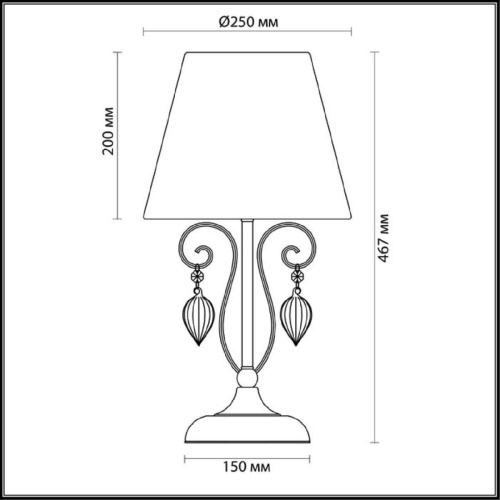 Настольная лампа Odeon Light Niagara 3921/1T