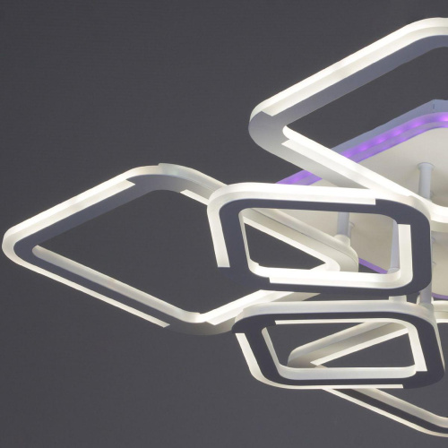 Потолочная светодиодная люстра Reluce 09821-3.3-4+4 WH (RGB)