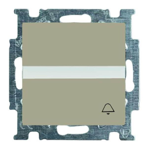 Выключатель кнопочный одноклавишный ABB Basic55 10A 250V Звонок шампань 2CKA001413A1093