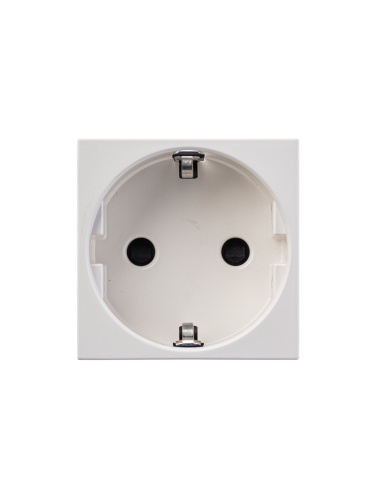 Розетка ABB Zenit с/з 16A 250V со шторками винтовой зажим альпийский белый 2CLA228800N1101