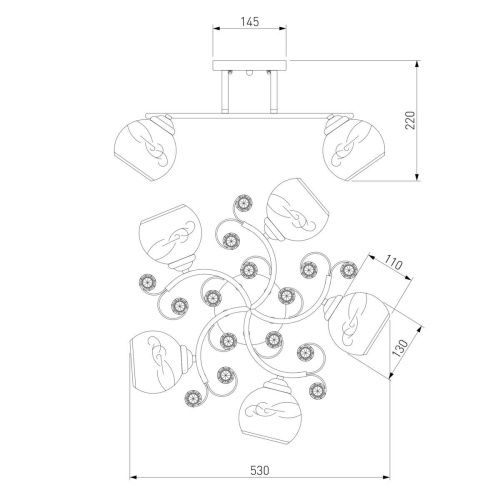 Подвесная люстра Eurosvet 30031/5 хром