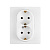 Розетка 2X2К+З Legrand Etika 16A 250V с/з винтовой зажим немецкий стандарт белый 672223