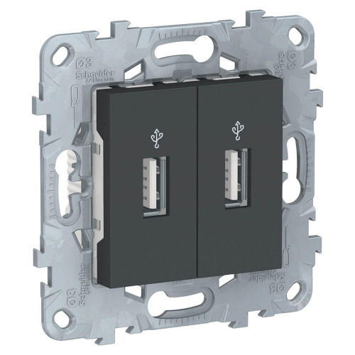 Розетка компьютерная USBx2 Schneider Electric Unica New NU542754