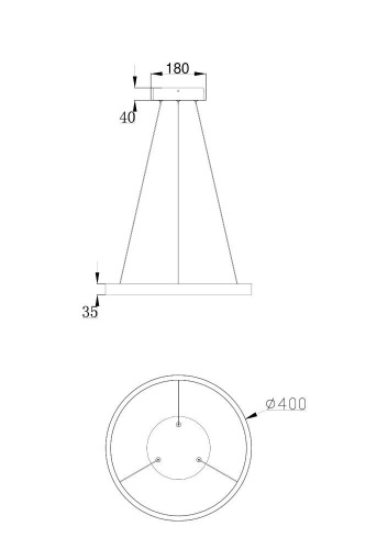 Подвесной светодиодный светильник Maytoni Rim MOD058PL-L22B4K