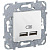 Розетка компьютерная USBx2 Schneider Electric Unica MGU5.418.18ZD