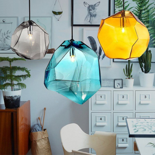 Подвесной Светильник Color Ice Cube Pendant Jevio 1 Голубой By Imperiumloft