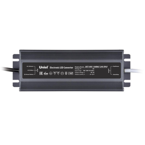 Блок питания Uniel 24V 10W IP67 4,17A UET-VAF-100B67 24V IP67 UL-00009367 Блок питания Uniel 24V 10W IP67 4,17A UET-VAF-100B67 24V IP67 UL-00009367