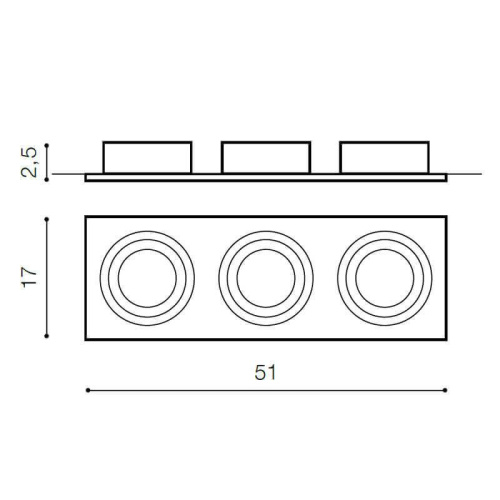 Встраиваемый светильник Azzardo Siro 3 AZ0774