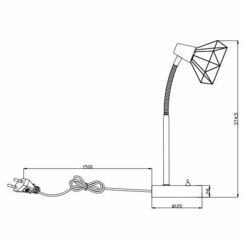 Настольная лампа Rivoli Distratto 7004-501 Б0038105