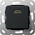 Розетка HDMI Gira System 55 разветвительный кабель черный матовый 567010