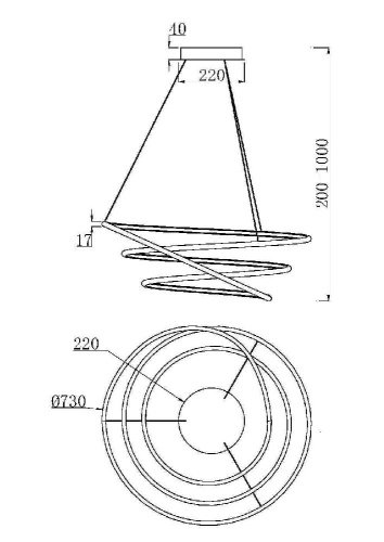 Подвесной светильник Maytoni MOD100PL-L88BSK1