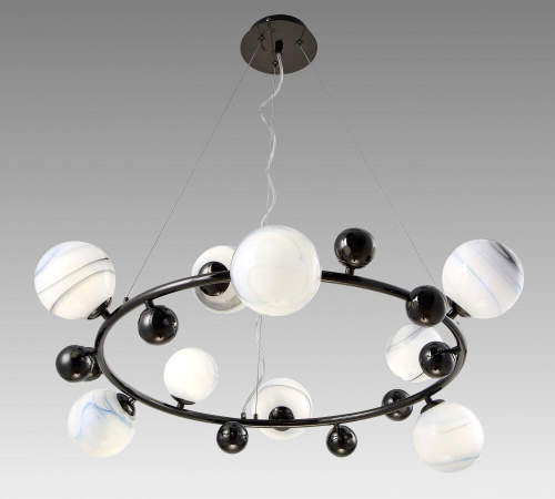 Подвесная люстра Crystal Lux Salvadore SP9H Black Chromium Подвесная люстра Crystal Lux Salvadore SP9H Black Chromium