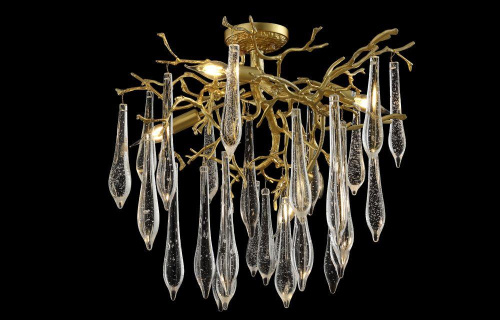 Потолочная люстра Crystal Lux Reina PL5 D600 Gold Pearl Потолочная люстра Crystal Lux Reina PL5 D600 Gold Pearl