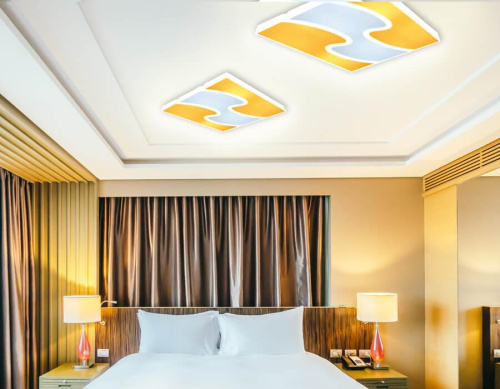 Потолочный светодиодный светильник Ambrella light Orbital Parrus FP2403 WH/BK 288W D680*680