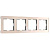Рамка Werkel Acrylic на 4 поста айвори W0042743 4690389190551