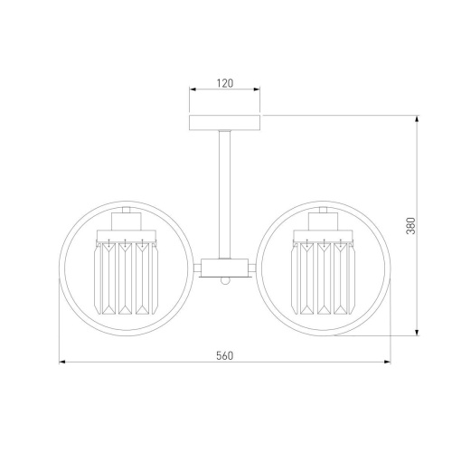 Потолочная люстра Eurosvet Loraine 10128/5 сатин-никель/прозрачный хрусталь Strotskis Smart