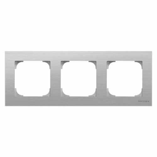 Рамка 3-постовая ABB Sky нержавеющая сталь 2CLA857300A1401