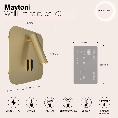 Светодиодный спот Maytoni Ios 176 C175-WL-01-6W-MG Светодиодный спот Maytoni Ios 176 C175-WL-01-6W-MG