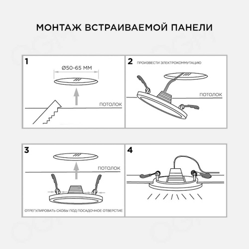 Встраиваемая светодиодная панель OGM LP-02