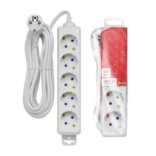 Удлинитель Duwi 5гн 5м с/з 32061 6