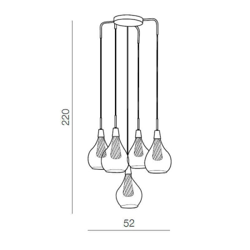 Подвесной светильник Azzardo Elektra 5 AZ1690