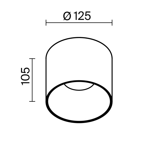 Потолочный светильник Technical C064CL-01-25W3K-RD-WB
