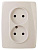 Розетка ЭРА 12 2x2P 16A 250V винтовой зажим 12-2117-02 Б0031249