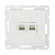 Розетка LK Studio компьютерная 2хRJ-45 кат. 5е с накладкой (белый) LK60 866204-1