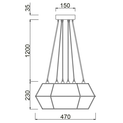 Подвесной светильник Vele Luce Tempo VL6322P06