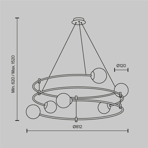 Подвесная люстра Maytoni Balance MOD317PL-06G Подвесная люстра Maytoni Balance MOD317PL-06G