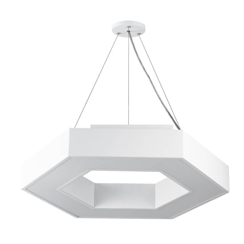 Подвесной светодиодный cветильник Geometria ЭРА Hexagon SPO-124-W-40K-051 51Вт 4000К белый Б0050556 Подвесной светодиодный cветильник Geometria ЭРА Hexagon SPO-124-W-40K-051 51Вт 4000К белый Б0050556