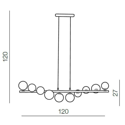 Подвесная люстра Azzardo Sybilla 10 pendant AZ2100 Подвесная люстра Azzardo Sybilla 10 pendant AZ2100