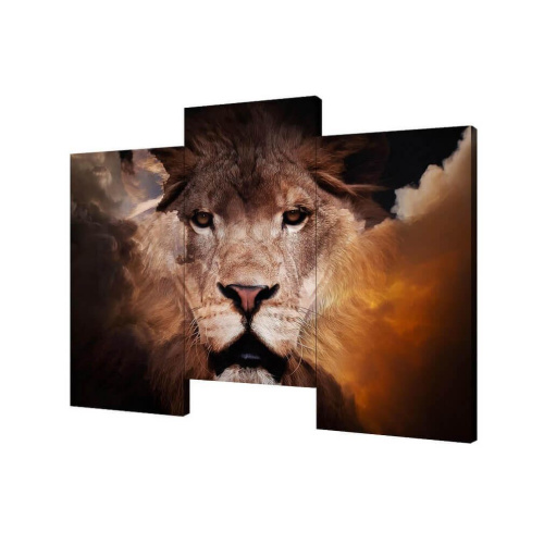 Модульная картина Царь зверей Toplight 150х100см TL-M2023