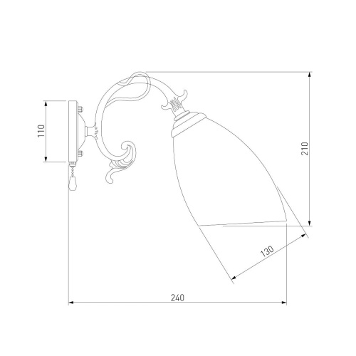 Бра Eurosvet 22010/1 белый с золотом
