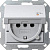 Розетка Gira System 55 Schuko с/з со шторками крышкой 16A 250V безвинтовой зажим алюминий 276326