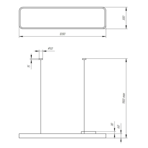 Подвесной светодиодный cветильник Geometria ЭРА Block SPO-111-B-40K-060 60Вт 4000К черный Б0050539
