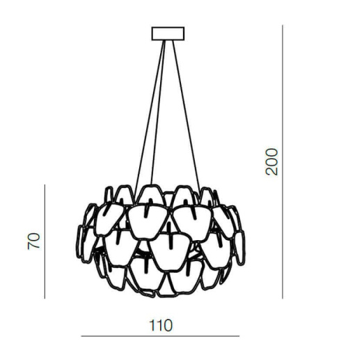 Подвесная люстра Azzardo 3D big AZ0342 Подвесная люстра Azzardo 3D big AZ0342