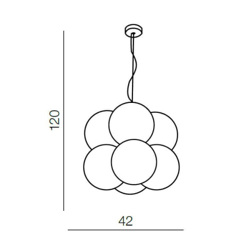 Подвесная люстра Azzardo Aris 8 pendant AZ2057 Подвесная люстра Azzardo Aris 8 pendant AZ2057
