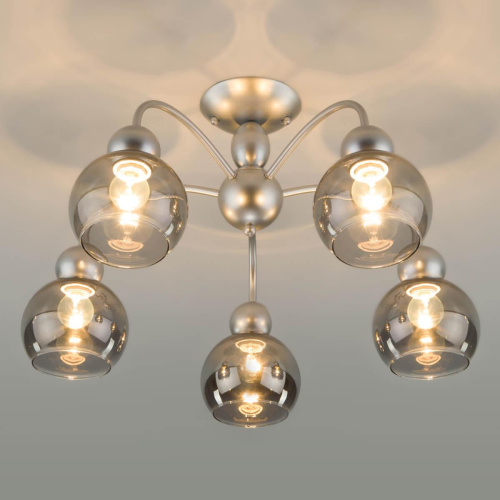 Потолочная люстра Eurosvet 30148/5 серебро