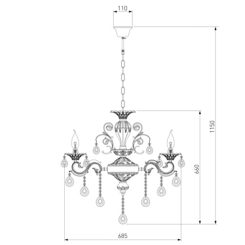 Подвесная люстра Bogates 294/8 Strotskis Подвесная люстра Bogates 294/8 Strotskis