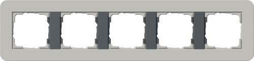 Рамка 5-постовая Gira E3 серый/антрацит 0215422